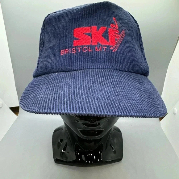 Vtg. Corsuroy Ski Bristol  Mountain Hat Trucker Snap Back - Picture 4 of 8